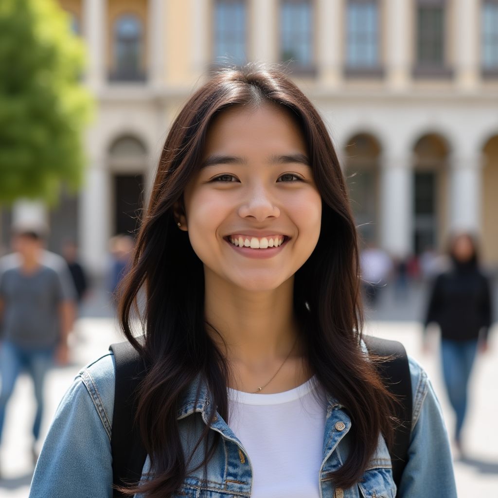 Estudiante internacional compartiendo su experiencia